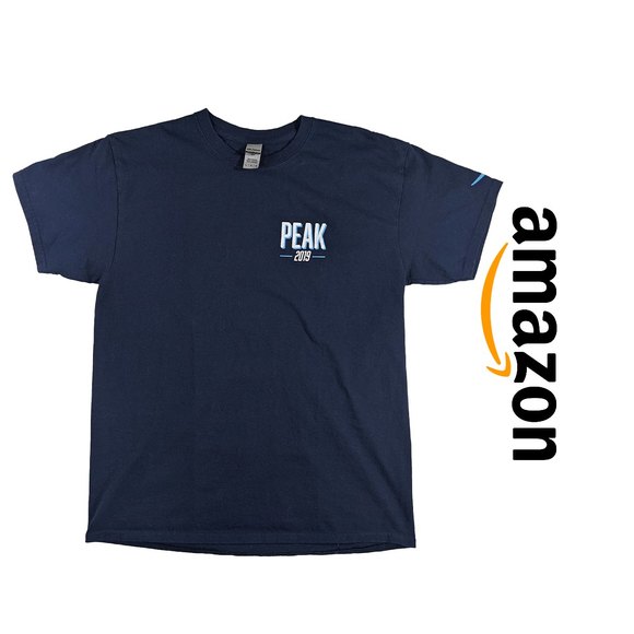 Amazon Peak 2019 Employee Medium Unisex Shirt L + Tattoos - Picture 1 of 7